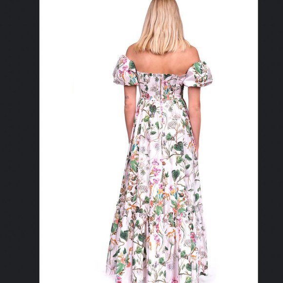 Cara Cara Peyton Gown Maxi Dress Whimsical Ivory - Picture 4 of 5